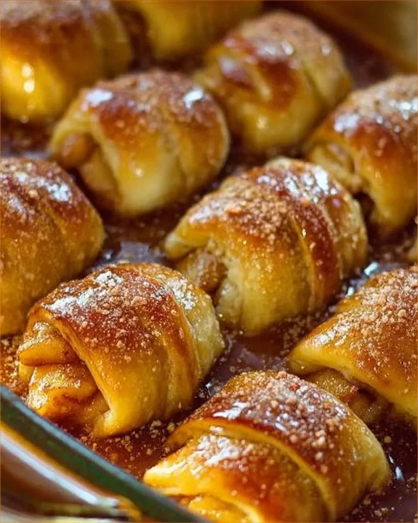 Delicious Crescent Roll Apple Dumplings baked to perfection with sweet apple filling