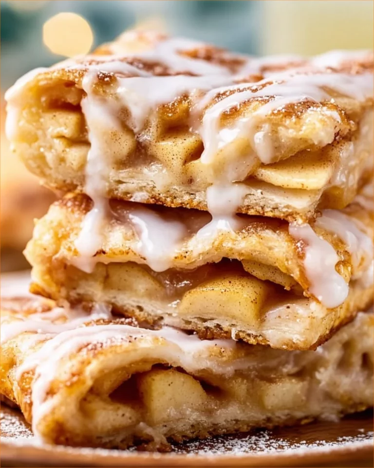 Crescent Roll Apple Pie with golden crust and delicious apple filling