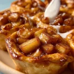 Delicious cinnamon roll apple pie fresh out of the oven