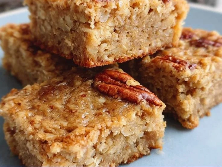 Baked Banana Oatmeal Bars