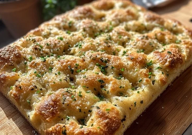Garlic Parmesan Focaccia Bread – A Savory Homemade Favorite