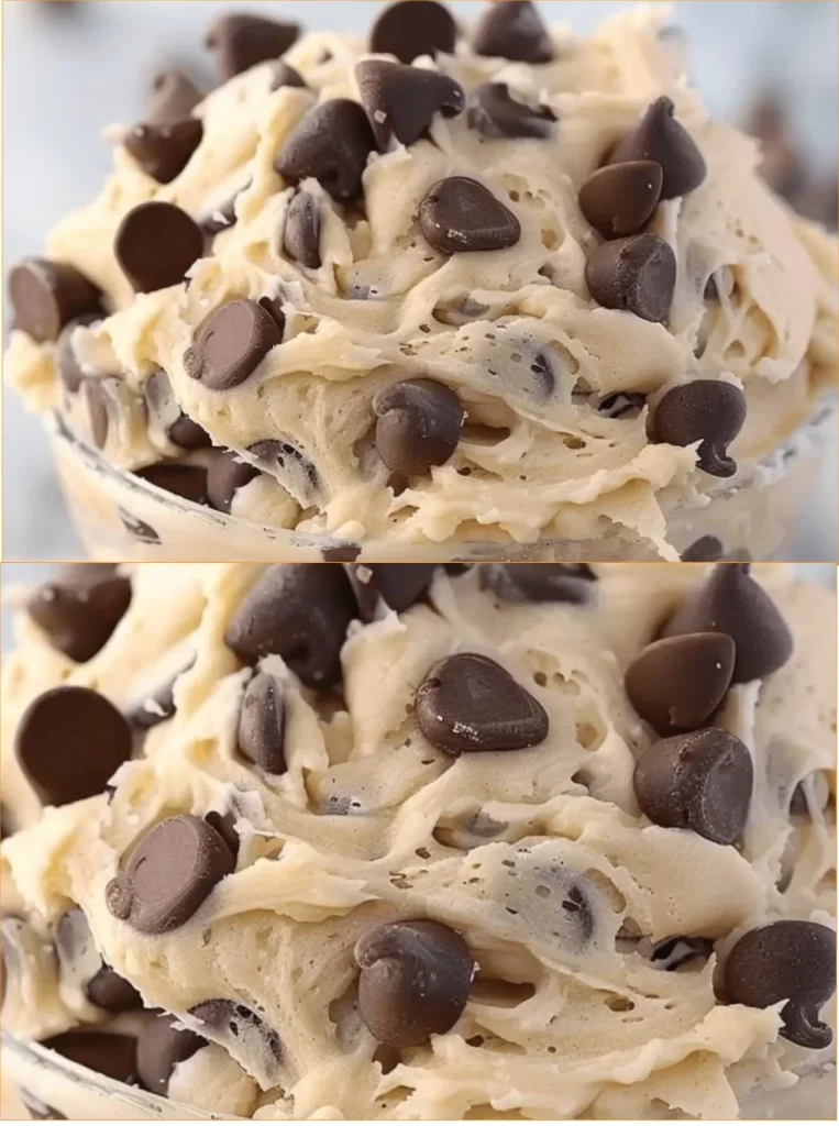 Delicious Greek yogurt cookie dough ready for baking or tasting