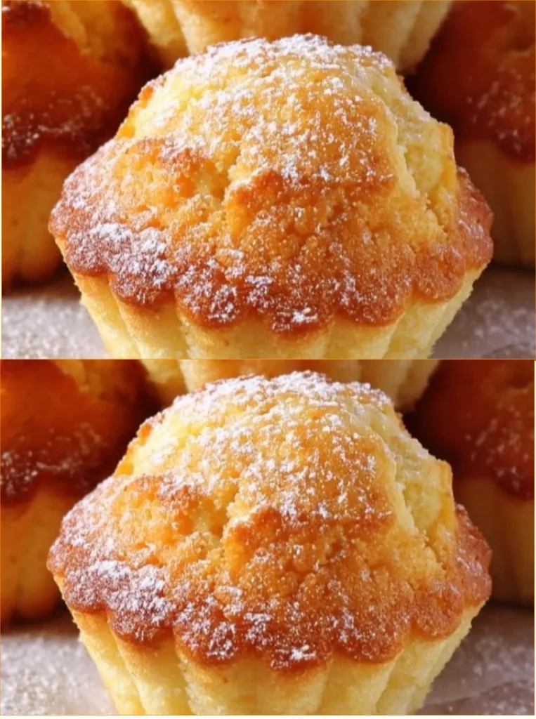 Freshly baked lemon muffins with a golden crust and lemon zest