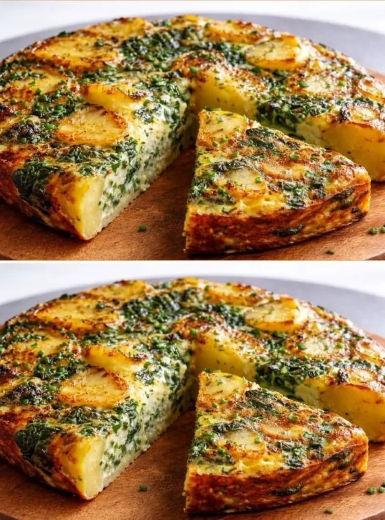 Flaky creamy pastry with a green filling, showcasing a crispy texture on the outside.