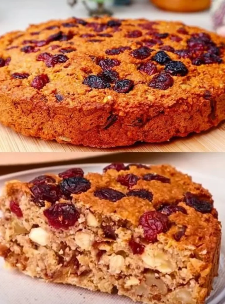 Delicious apple nut oat cake with fresh apples, nuts, and oats