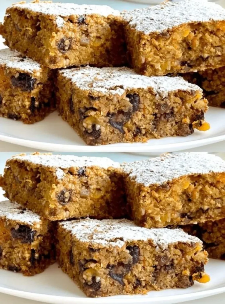 Flourless carrot cake topped with nuts and fresh carrots