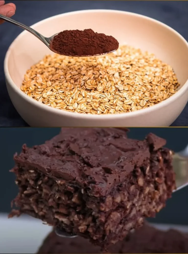 Delicious flourless oat cake made with banana and chocolate