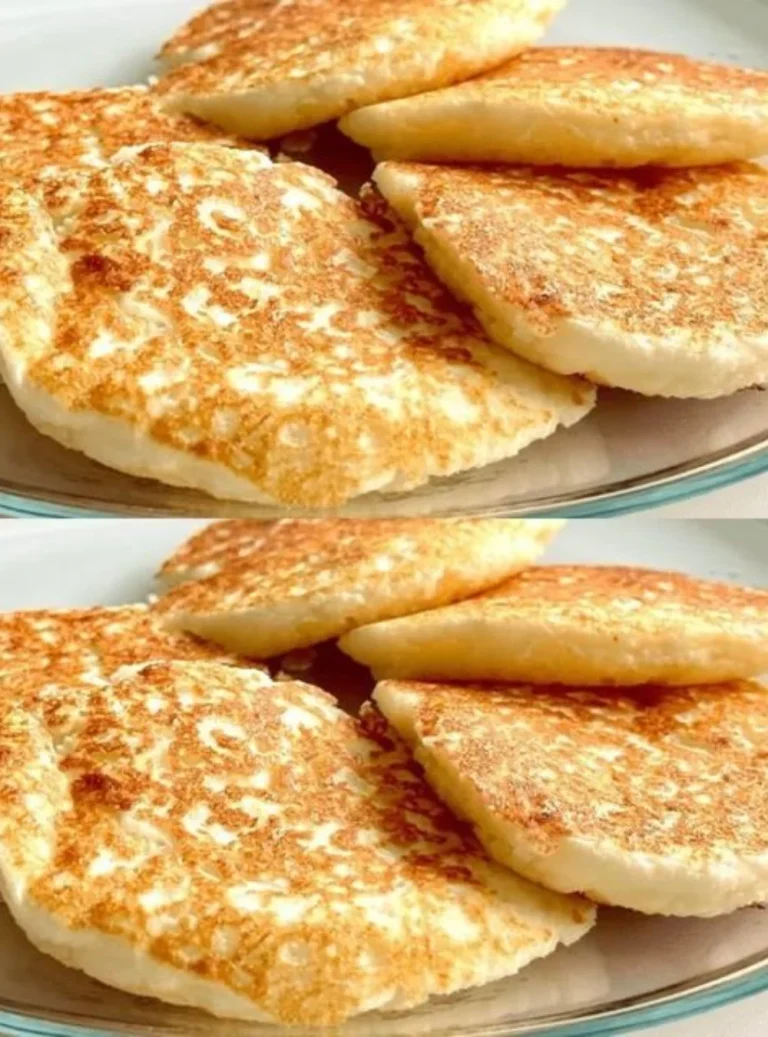 Flourless pancakes served on a plate, healthy breakfast option.