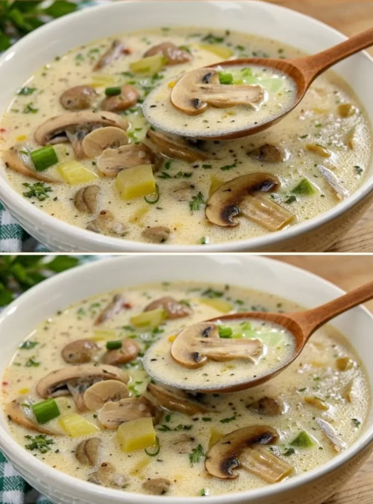 A bowl of warming vegetable soup filled with fresh vegetables and herbs