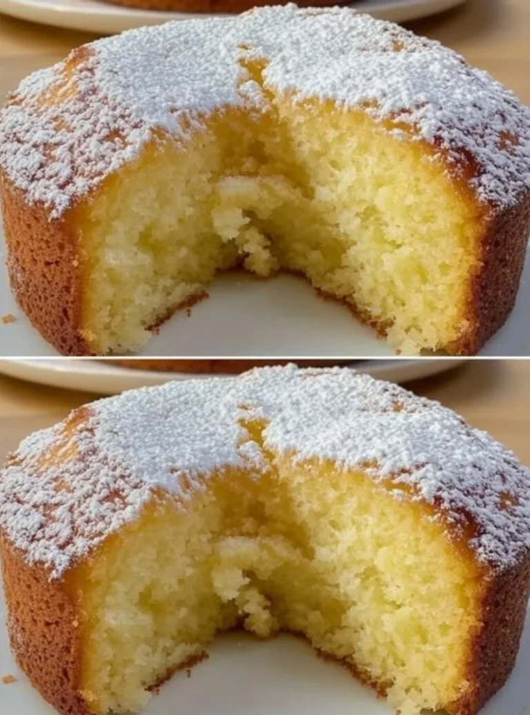 A slice of Yogurt Apple Cake served on a plate with apples in the background.